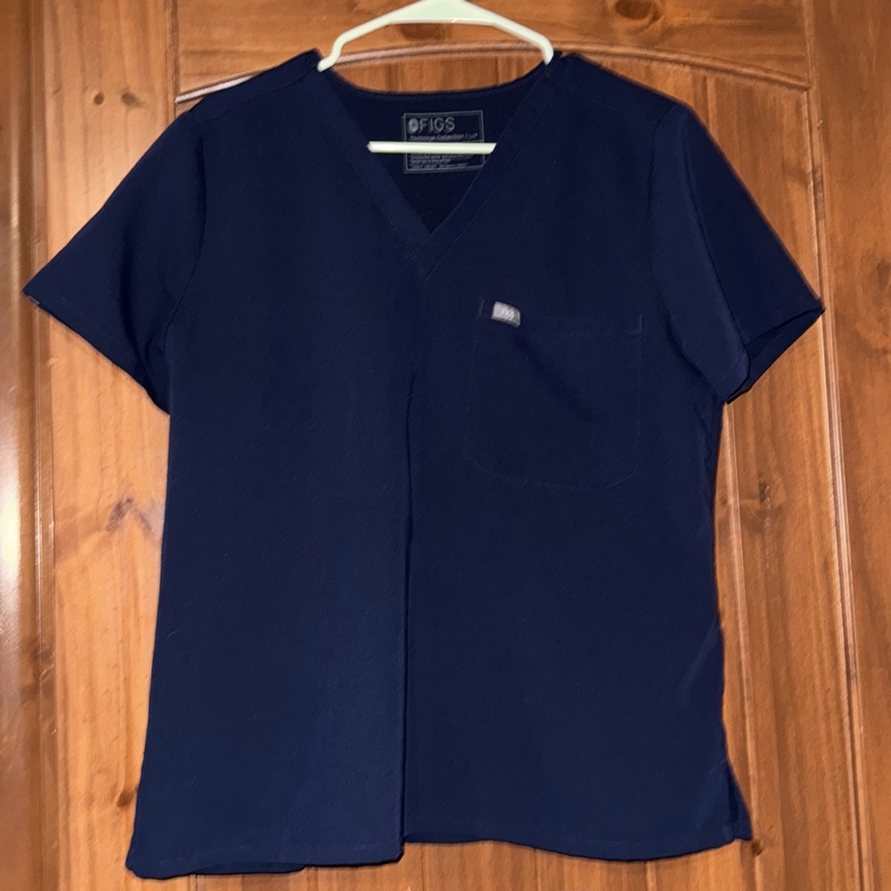 Women’s Navy Petite Catarina™ - One-Pocket Scrub Top - L / Navy